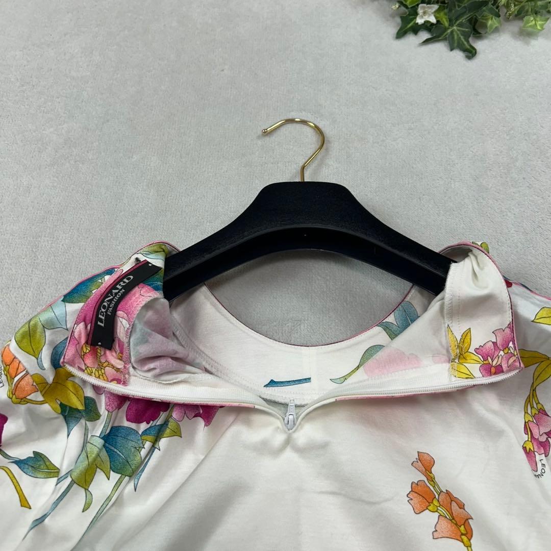 K433 新品未使用 L レオナール コットン100% カットソー レディース