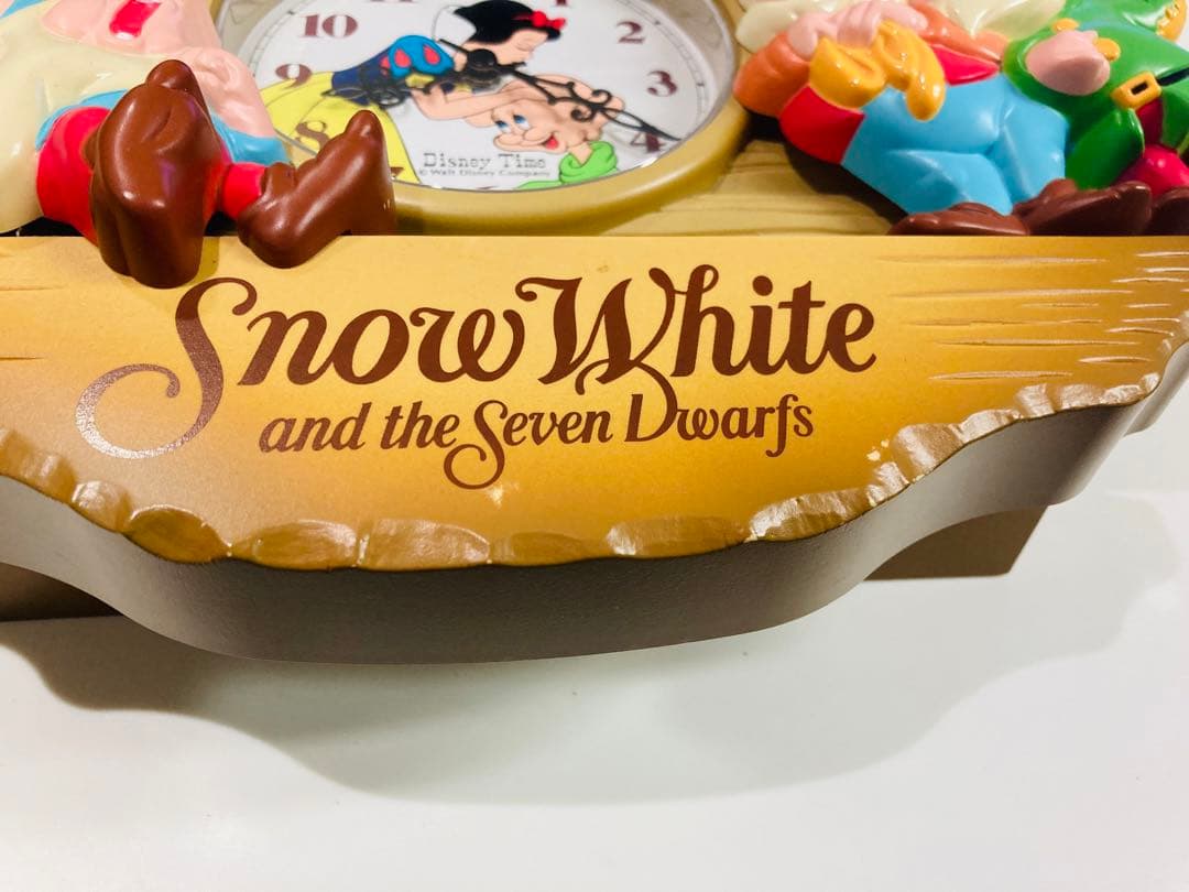 レア】ディズニータイム 掛け時計 七人のこびと白雪姫 壁掛け 振り子
