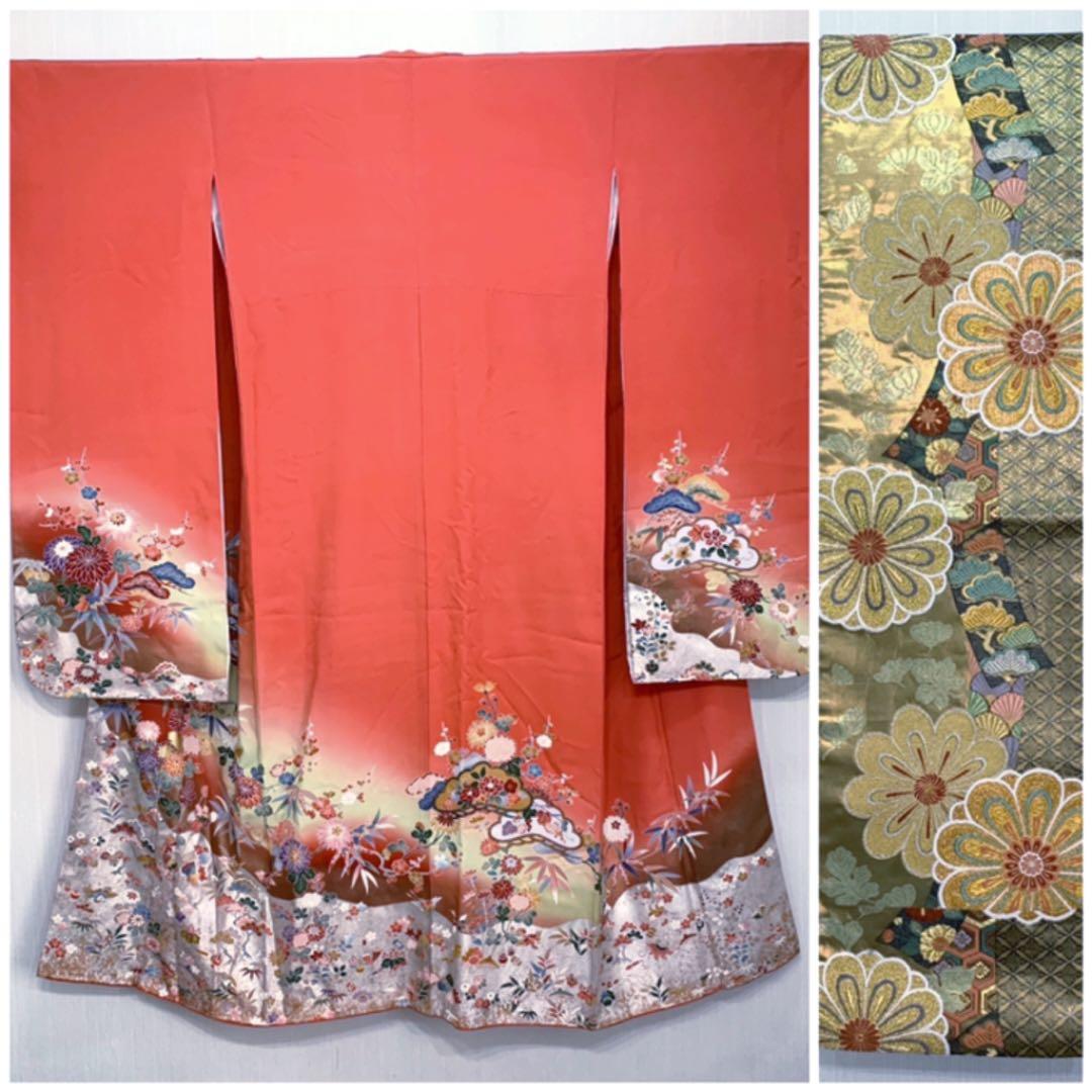 京友禅 幾久重袖 正絹 振袖 長襦袢 袋帯 3点セット - メルカリ