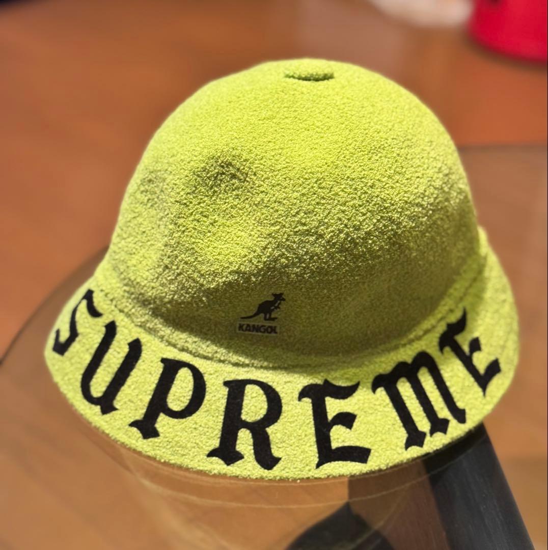 SUPREME KANGOL バケットハット ライムグリーン L