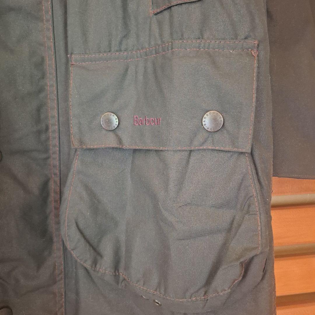 バブアーボーダーネイビーブラウンステッチ稀少!ほぼ新品 00,s 36