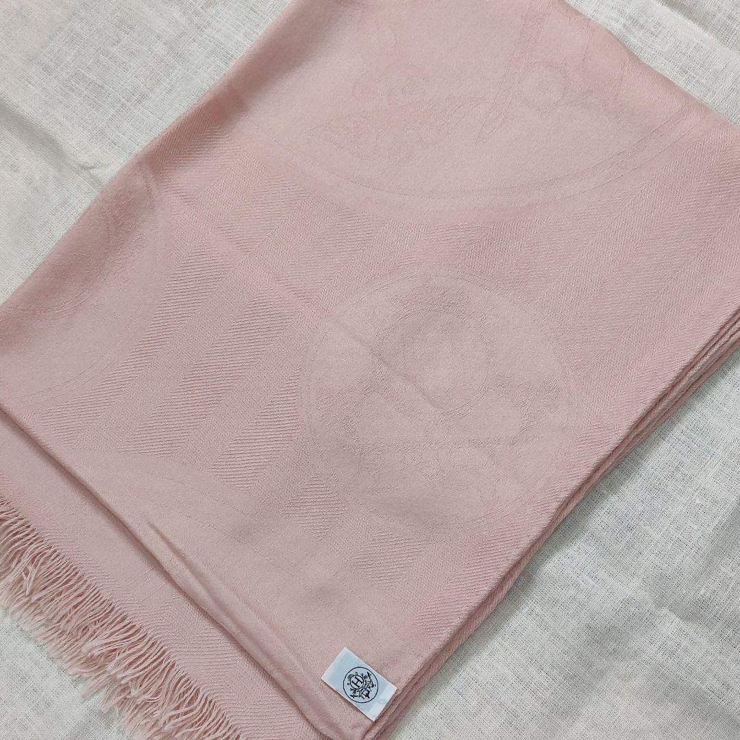 未使用　HERMES《ニュー・リブリス》ストール　カシミヤ　シルク　76×200