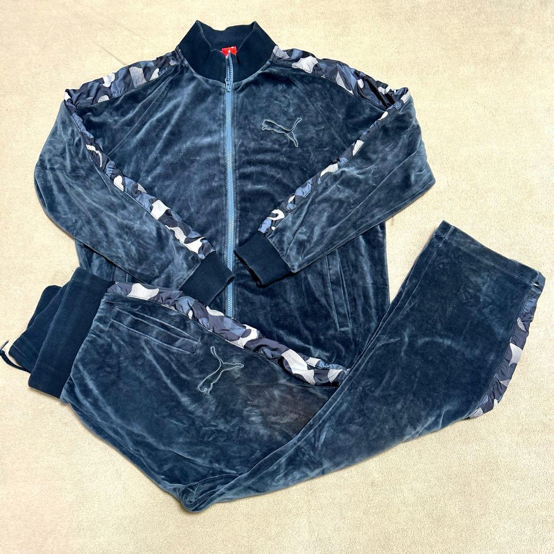 希少✨廃盤 】値下げ プーマ ベロア カモフラ ジャージ セットアップ
