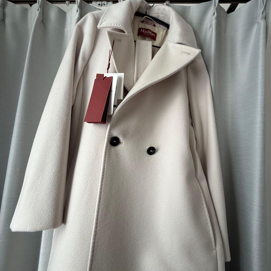 新品未使用タグ付】マックスマーラstudio現行QR付定番コートb