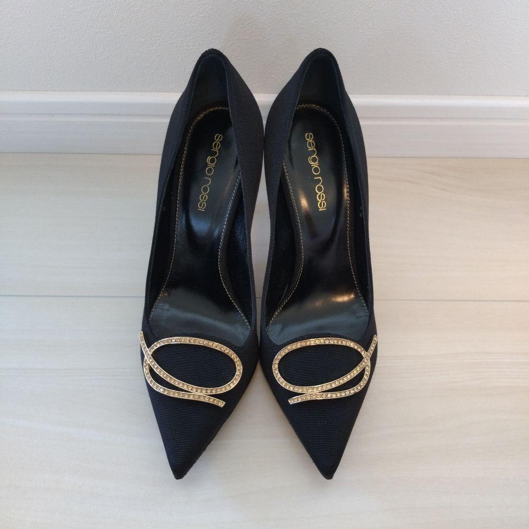 Sergio Rossi 黒 ハイヒール パンプス　22.5cm