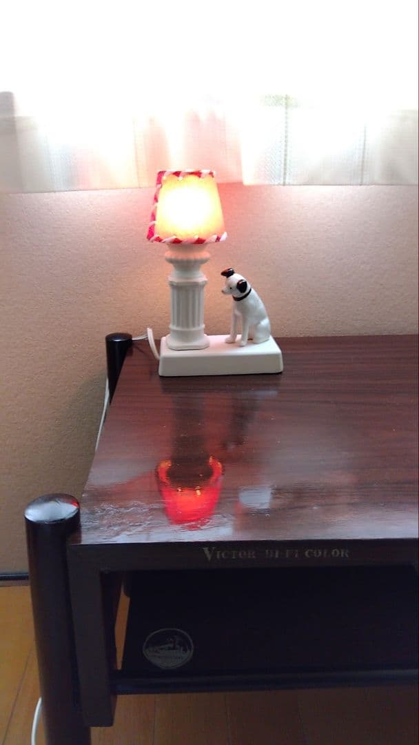 1970年代 ビクターニッパー犬スタンド ニッパー犬 スマホスタンド ビクター（VICTOR）ウッド スピーカー