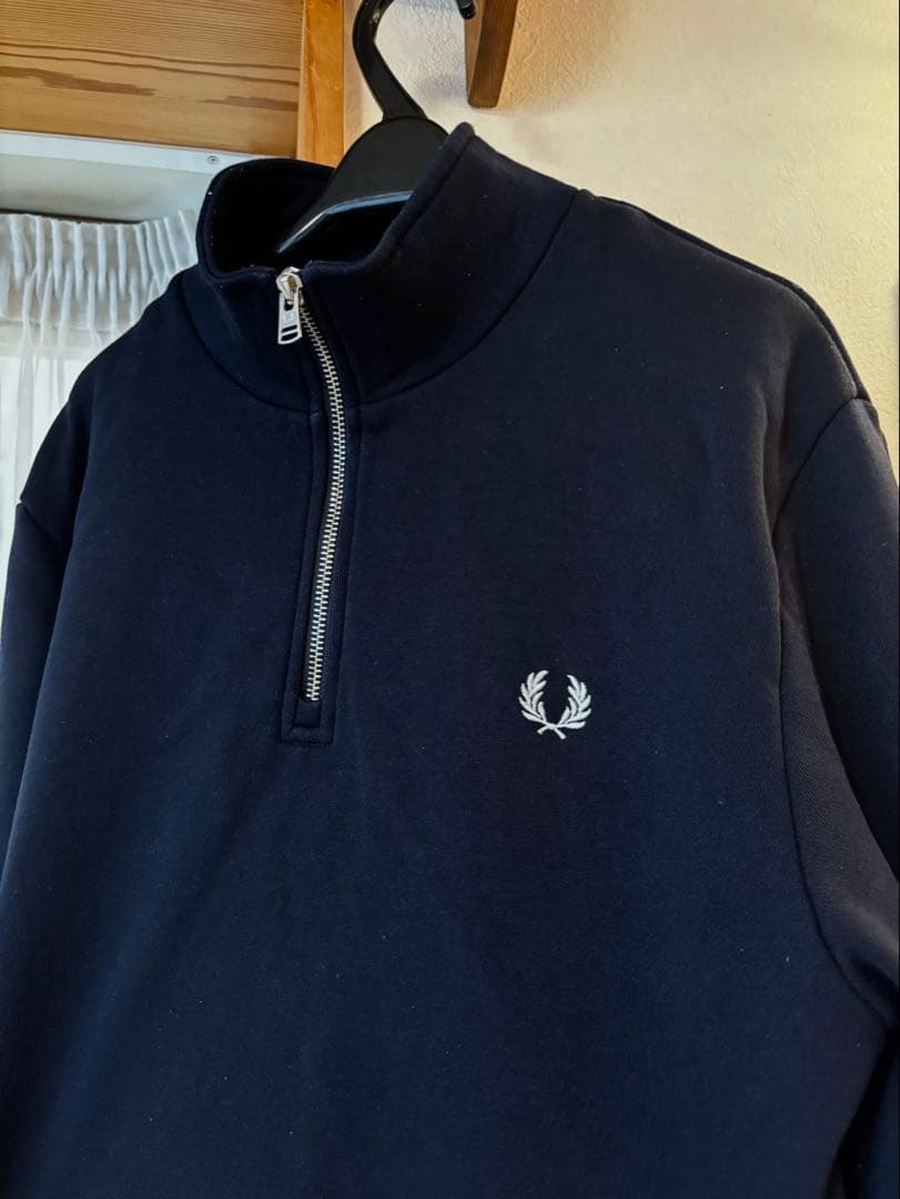 Fred Perry ハーフジップ トレーナー ネイビー
