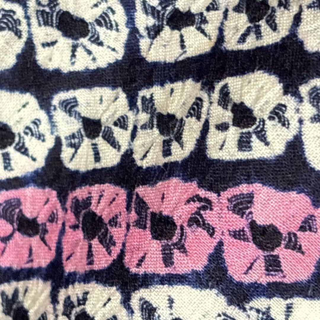 AA37有松鳴海絞り高級浴衣 花 綿レ綿 居敷当て肩当て付き - メルカリ