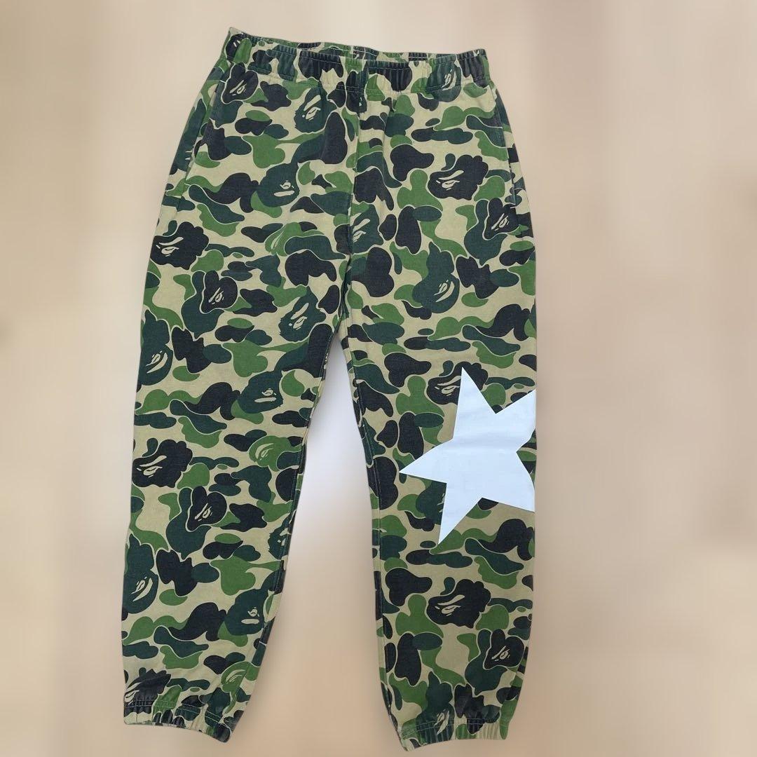 A BATHING APE ABC カモ スウェットパンツ スター 迷彩柄 - メルカリ