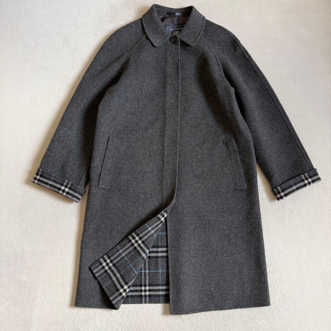 Burberrys ステンカラーコート カシミア混 ビンテージ グレー 40