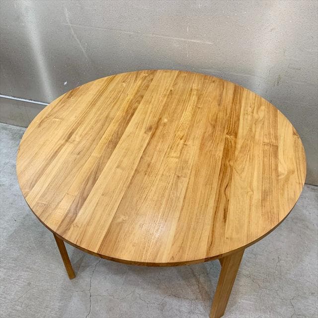 まあくん様 unico廃番SOTOラウンドダイニングテーブル - メルカリ