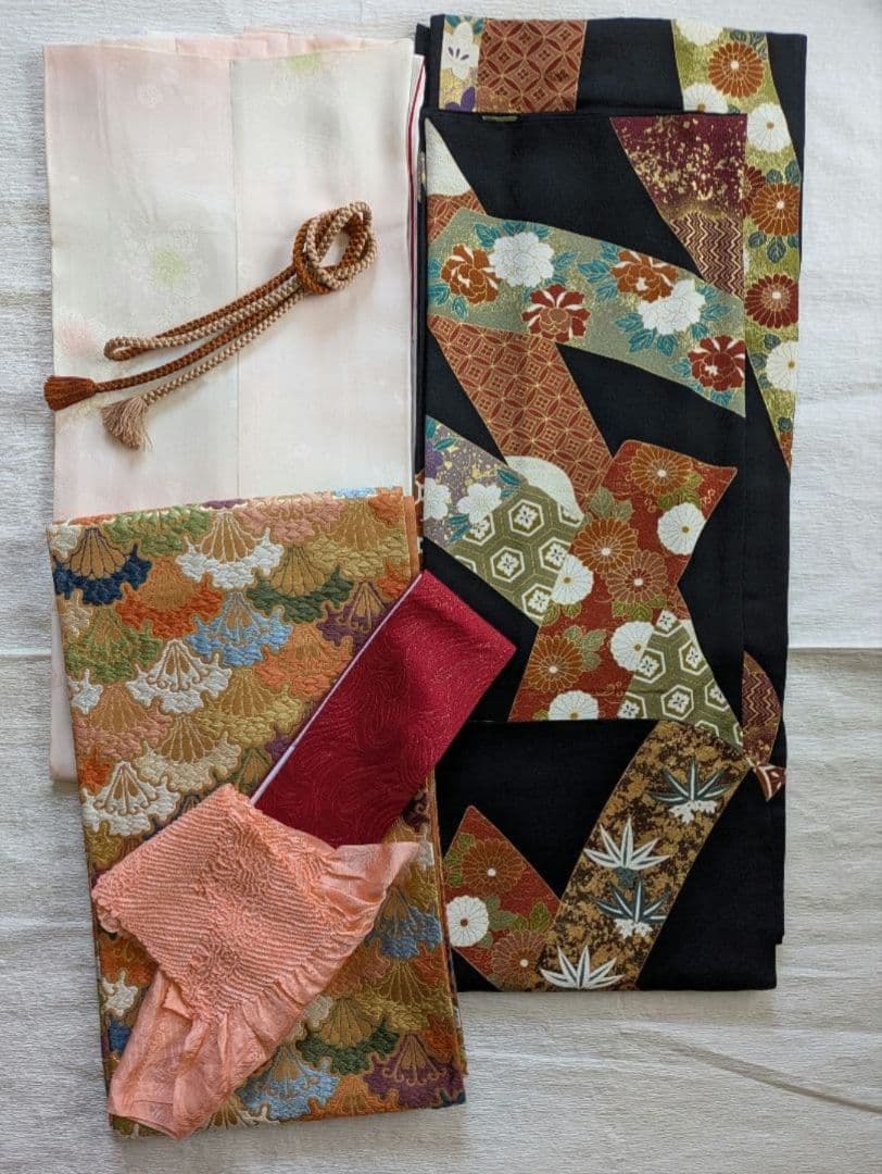 振袖　セット　正絹　成人式　古典柄　黒　長襦袢　袋帯 楽天市場】京友禅 正絹 振袖 30点 セット 黒 成人式 ふりそで 振袖