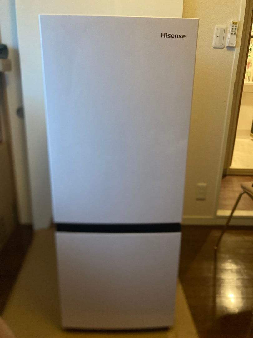 154L HISENSE 冷蔵庫　2021年製 冷蔵庫 パールブラック HR-D15EB [154L /2ドア /右開きタイプ] [冷凍室