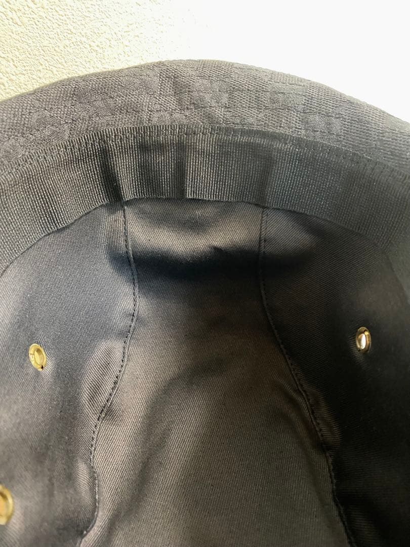 最終値下げ！】【レア！ヴィンテージ】GUCCI ハット モノグラム 黒