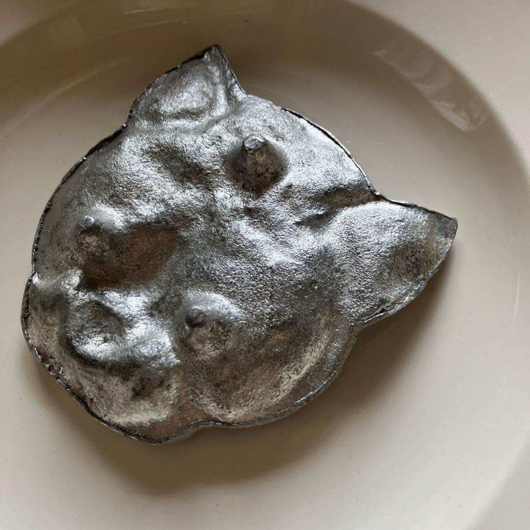 フランスアンティーク猫トレイ 猫皿 猫フェイスプレート フランス