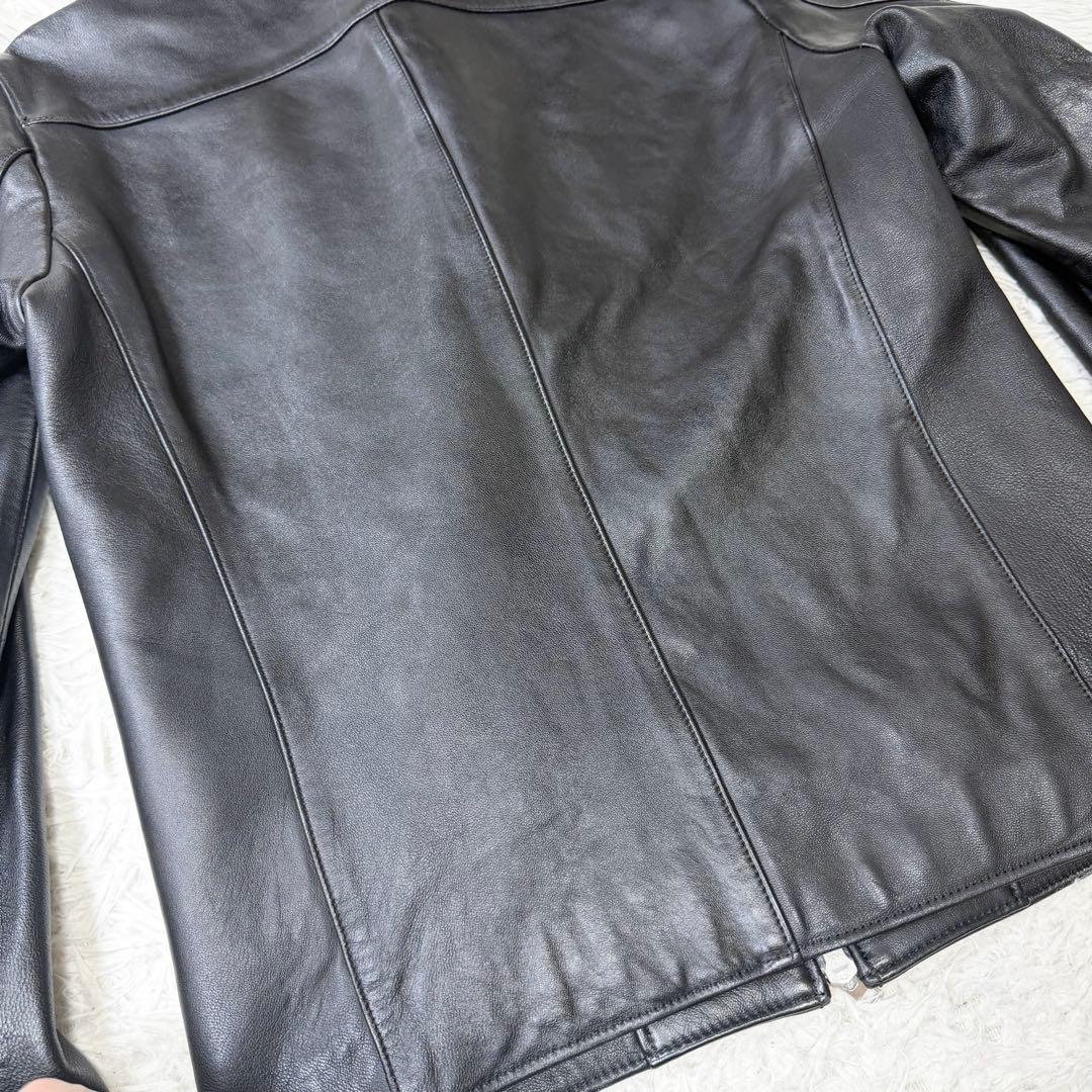 美品】希少Lサイズ LIDNM リドム シングルライダース ダウンジップ