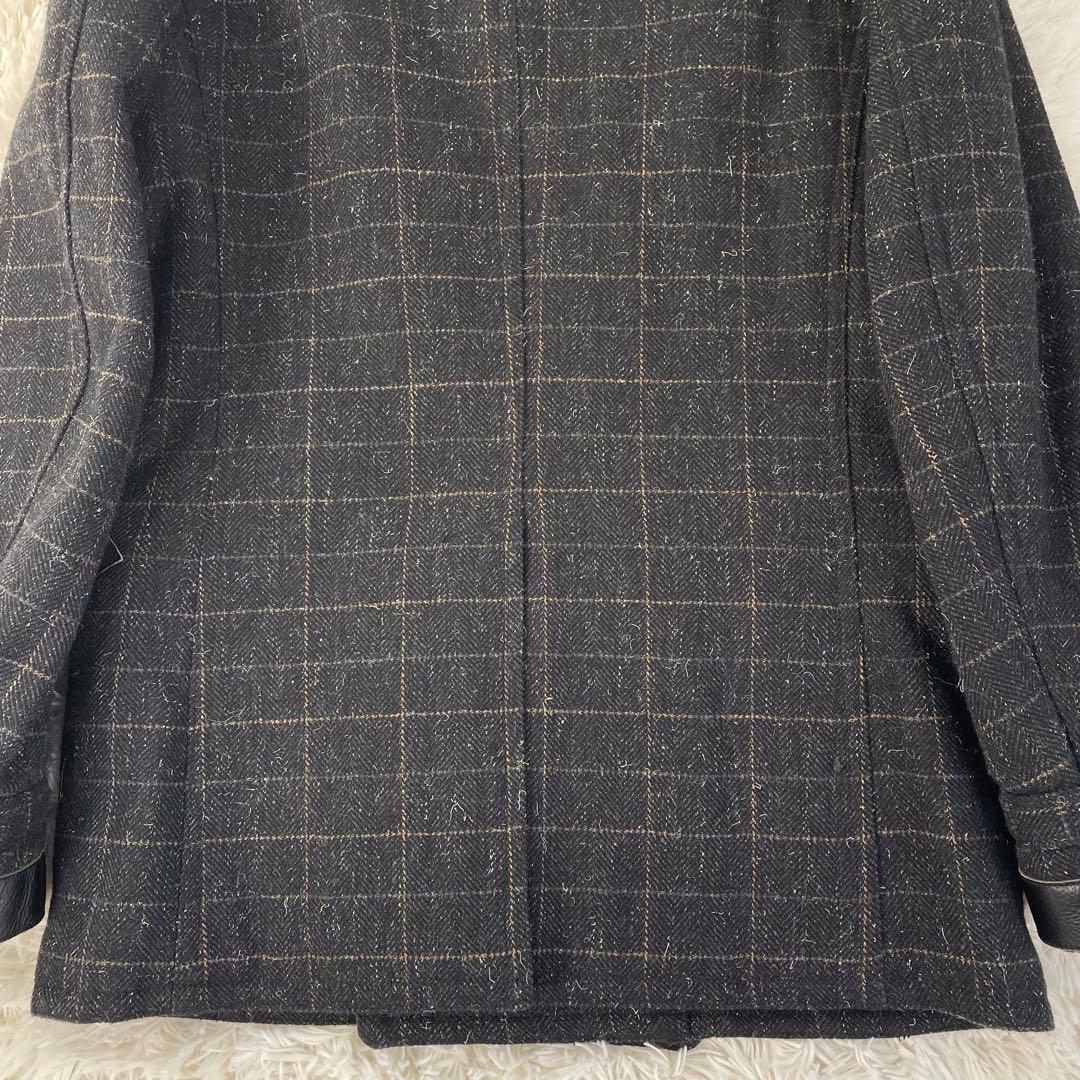 未使用級 極美品 ナイジェルケーボン カウハイドコンビ ウール