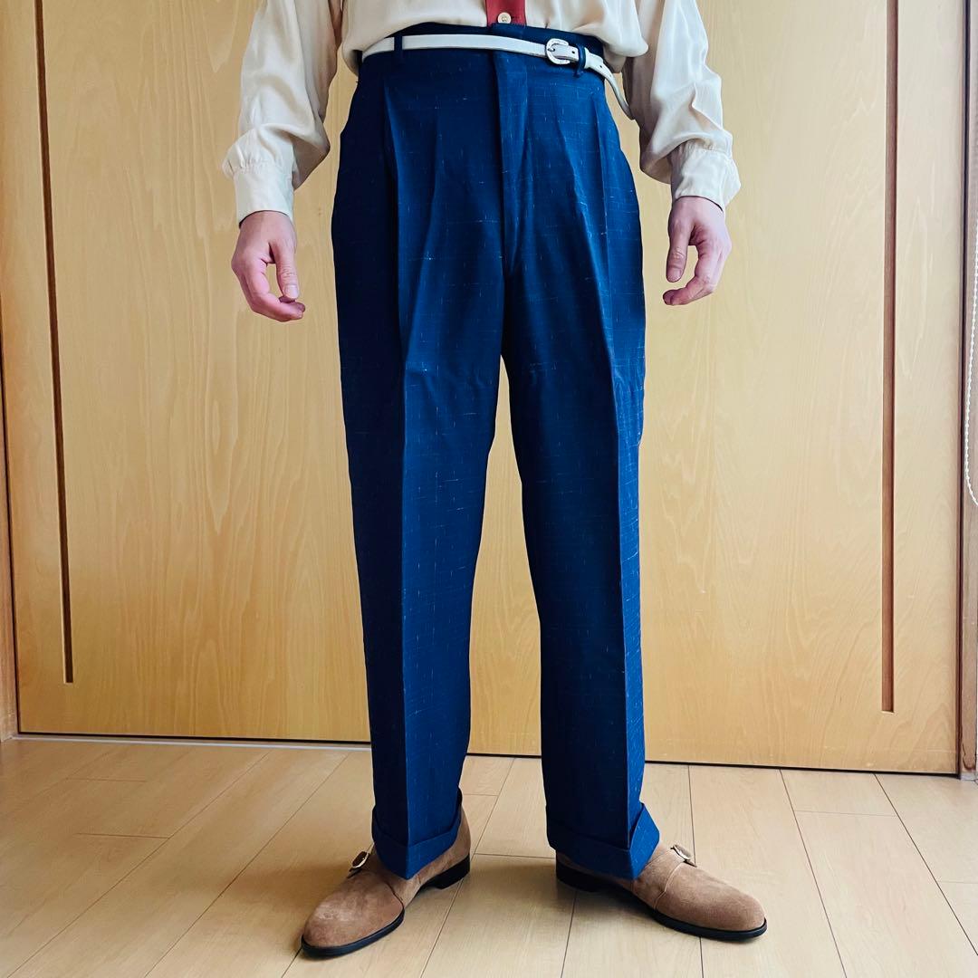 希少サイズ ネップ カスリ vintage 50s スラックスロカビリー - メルカリ