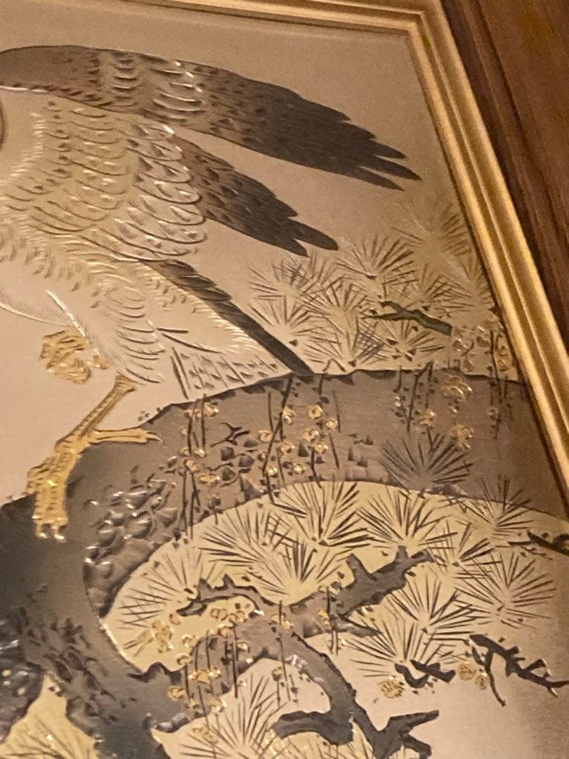 希少 堀口光彦 彫金額 松樹鷹図 金工作品 額装 - メルカリ