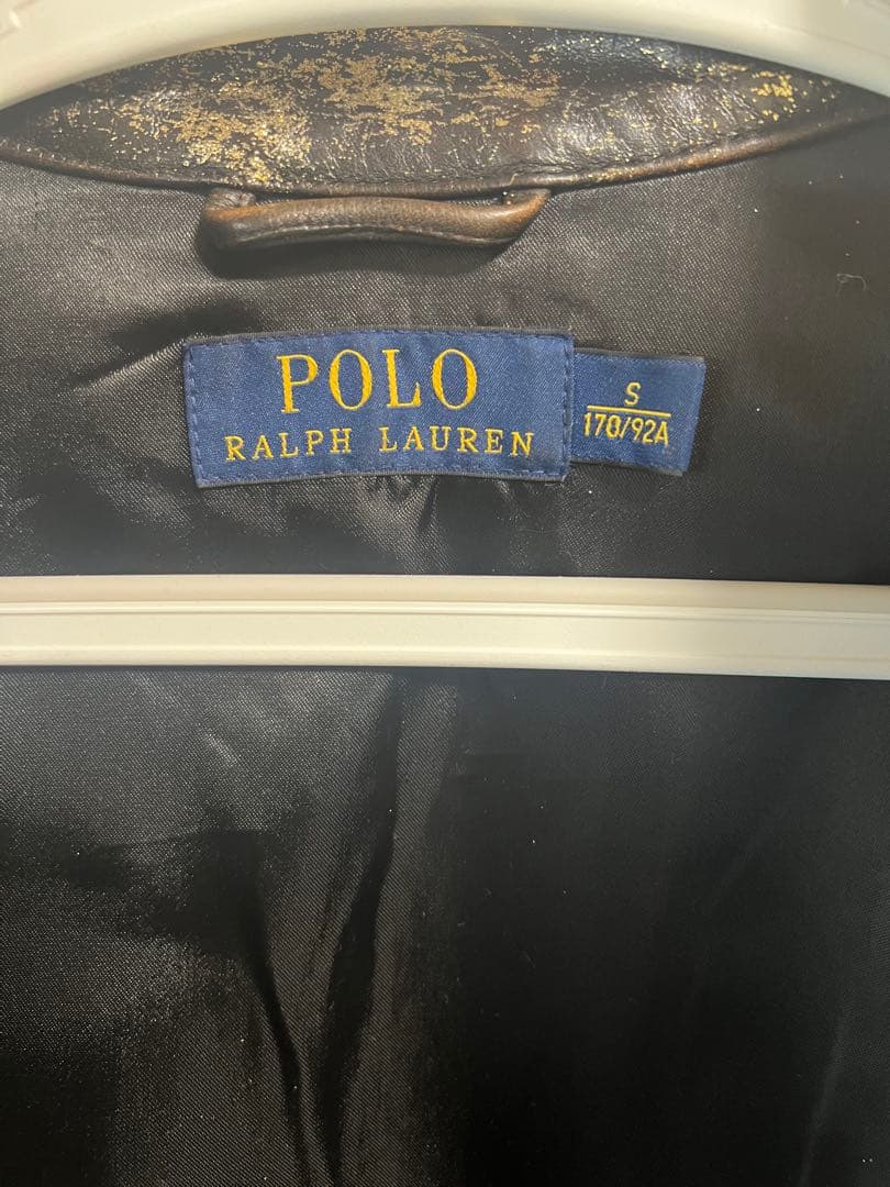 POLO RALPH LAUREN 牛革ライダースジャケット 個人デザイン変更品
