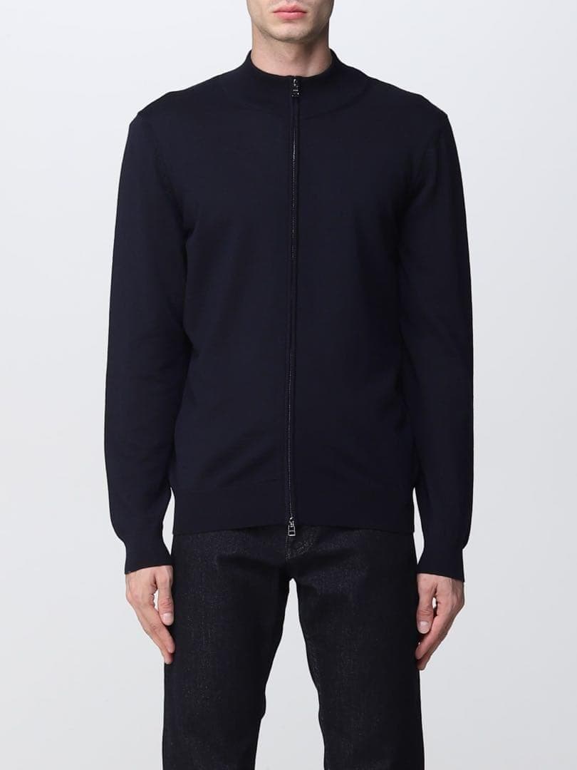 BOSS ボス ドライバーズニット ジップアップ カーディガン メリノウール