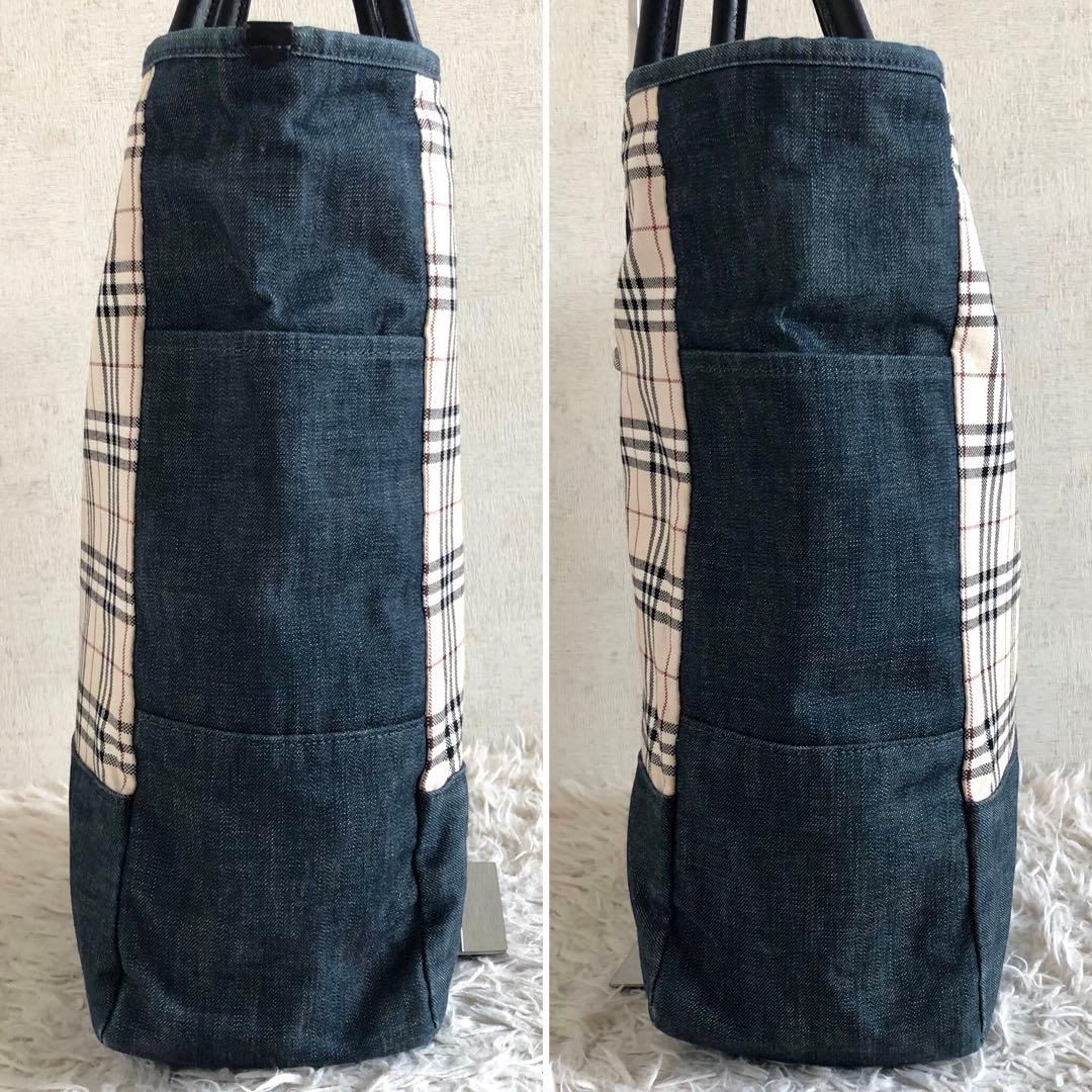 バーバリーブルーレーベル 【美品】バーバリーブラックレーベル トート