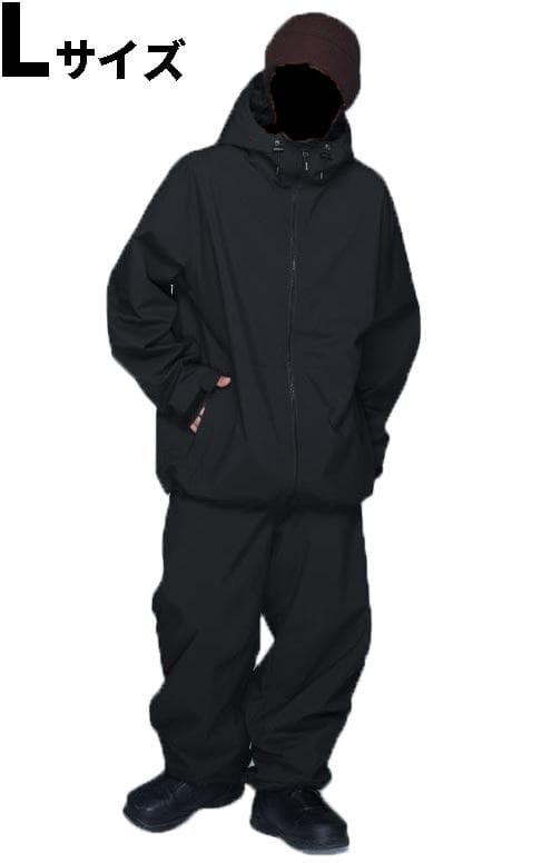 【新品 最新モデル】スノーボード ウェア/上下セット/メンズ/黒/Lサイズ ポンタぺス（PONTAPES） スノーボードウェア 上下セット メンズ スノボ