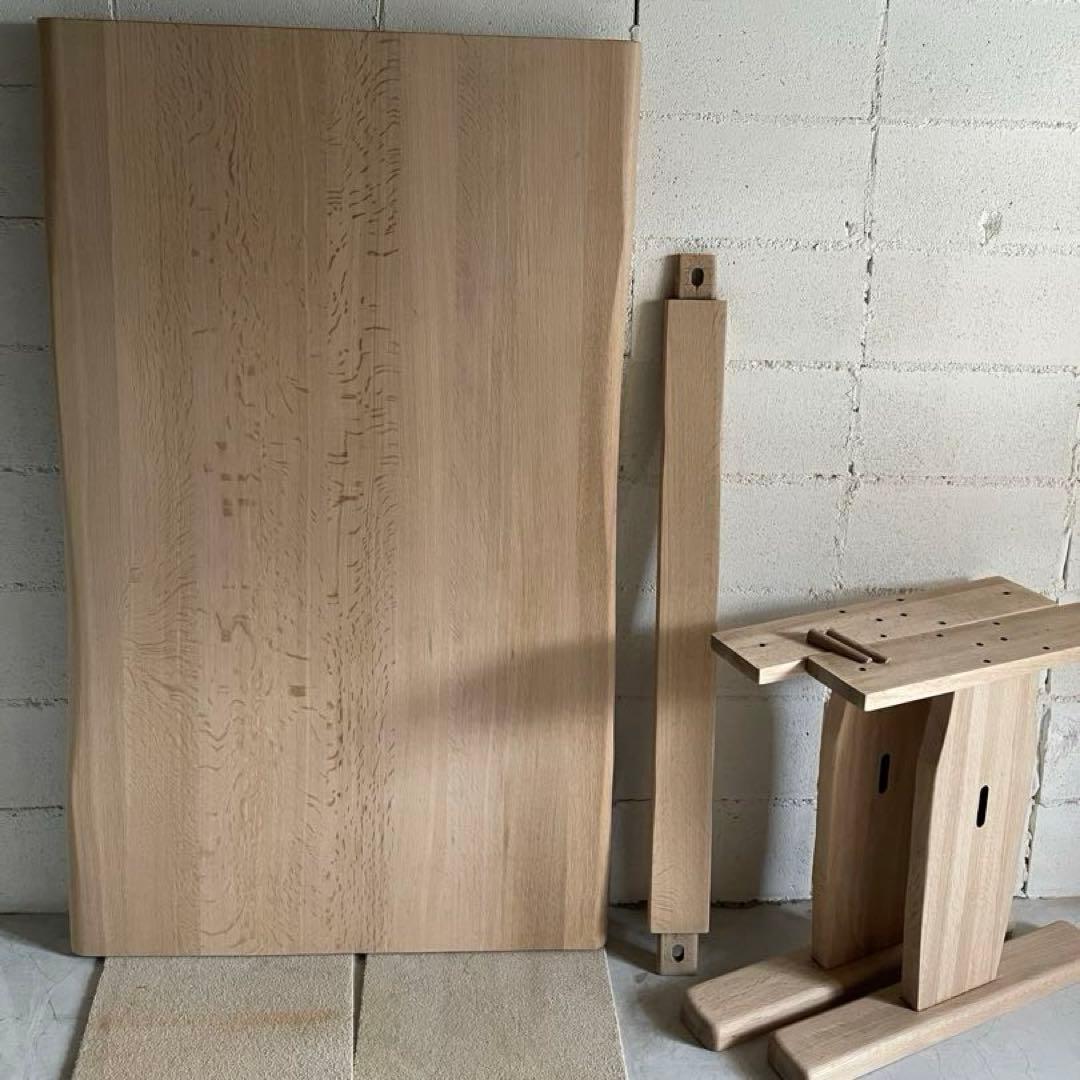 美品 飛騨清見工房 天然木楢無垢材 オーク無垢材 ダイニングテーブル