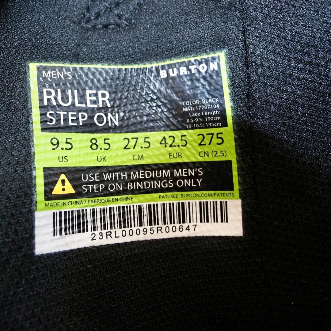 BURTON STEO ON セット　RULER 27.5cm M