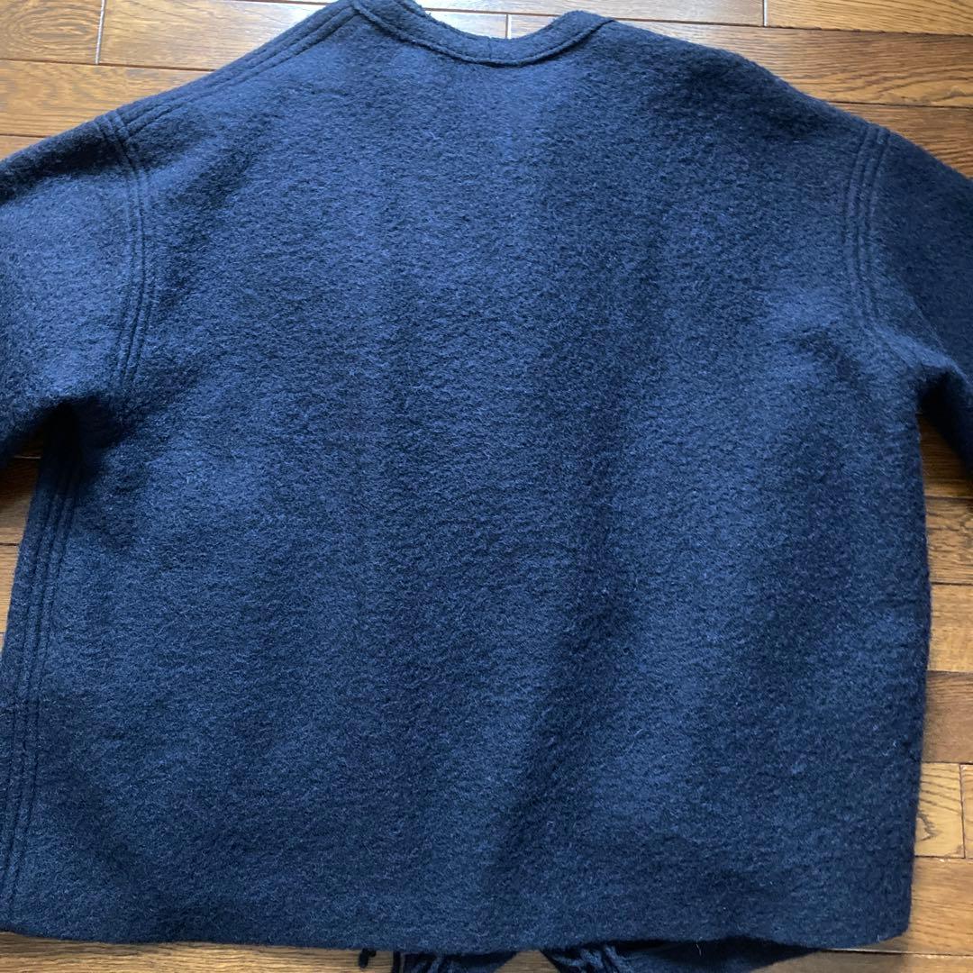 超美品]Plage プラージュ フリンジ ポンチョ MANTECO社 ネイビー