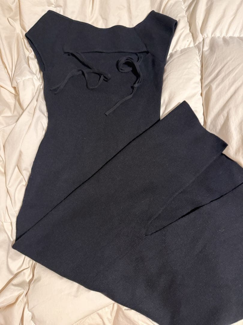 andmary Bebe ribbon knit dress - メルカリ