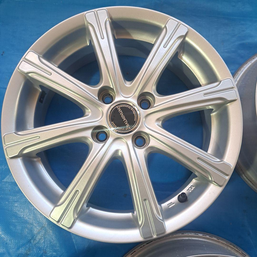 ★BS★15インチアルミホイール　目立つキズ無し　4H－PCD100 －5.5J