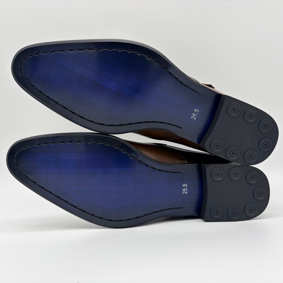 【展示品】REGAL リーガル ダブルモンクストラップ 25.5cm 茶 革靴