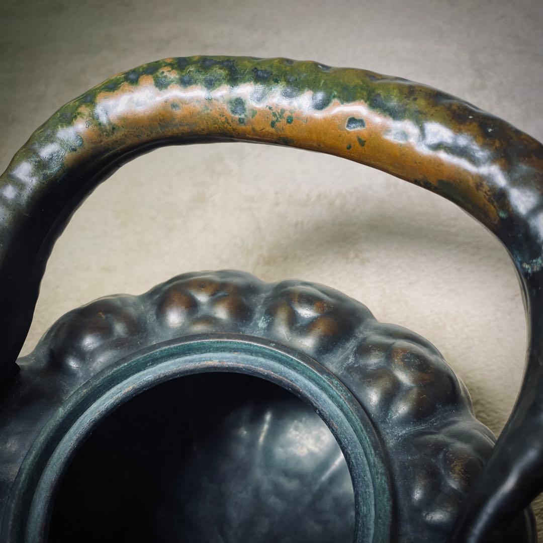 古き良き日本の逸品】皆川堂の銅製かぼちゃ形薬缶 和のオブジェとして