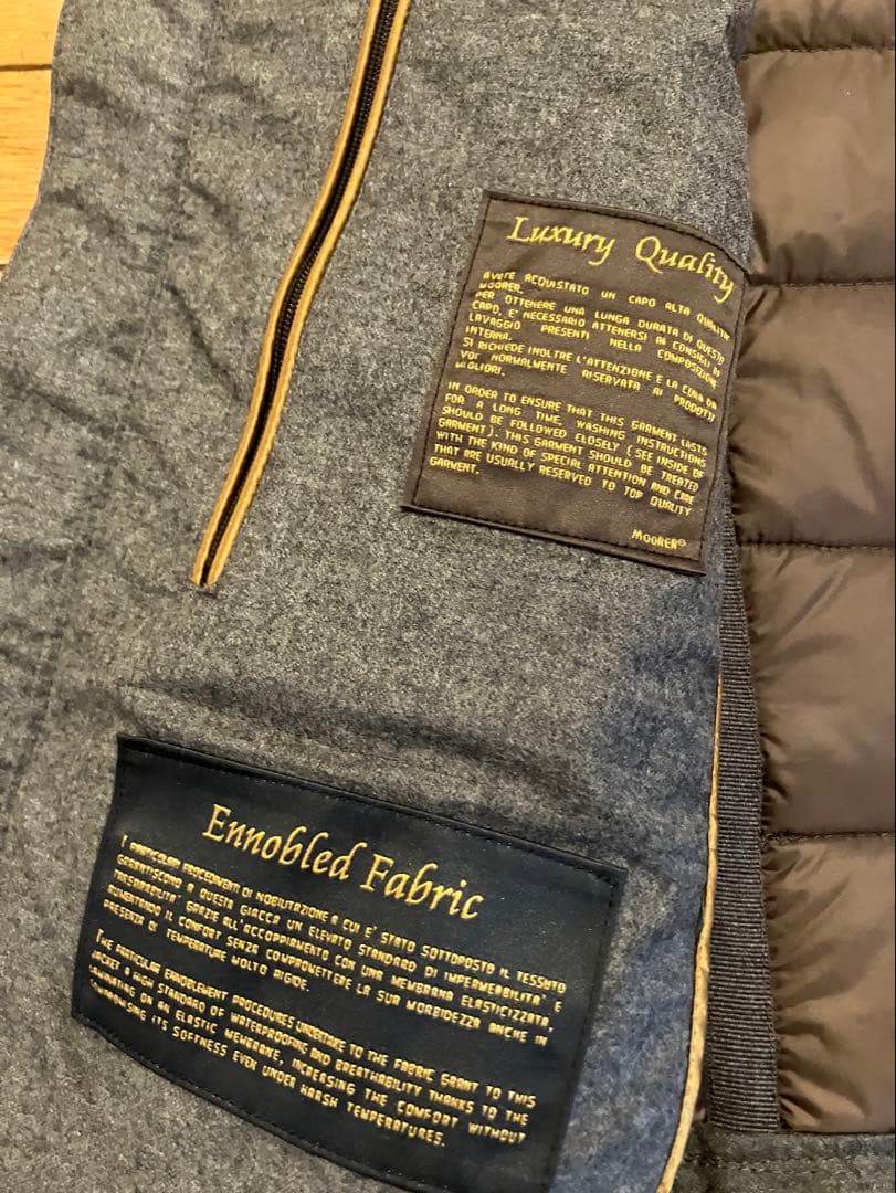 ゆうきじい様専用 MOORER ムーレー カシミヤダウンベスト 44 - メルカリ