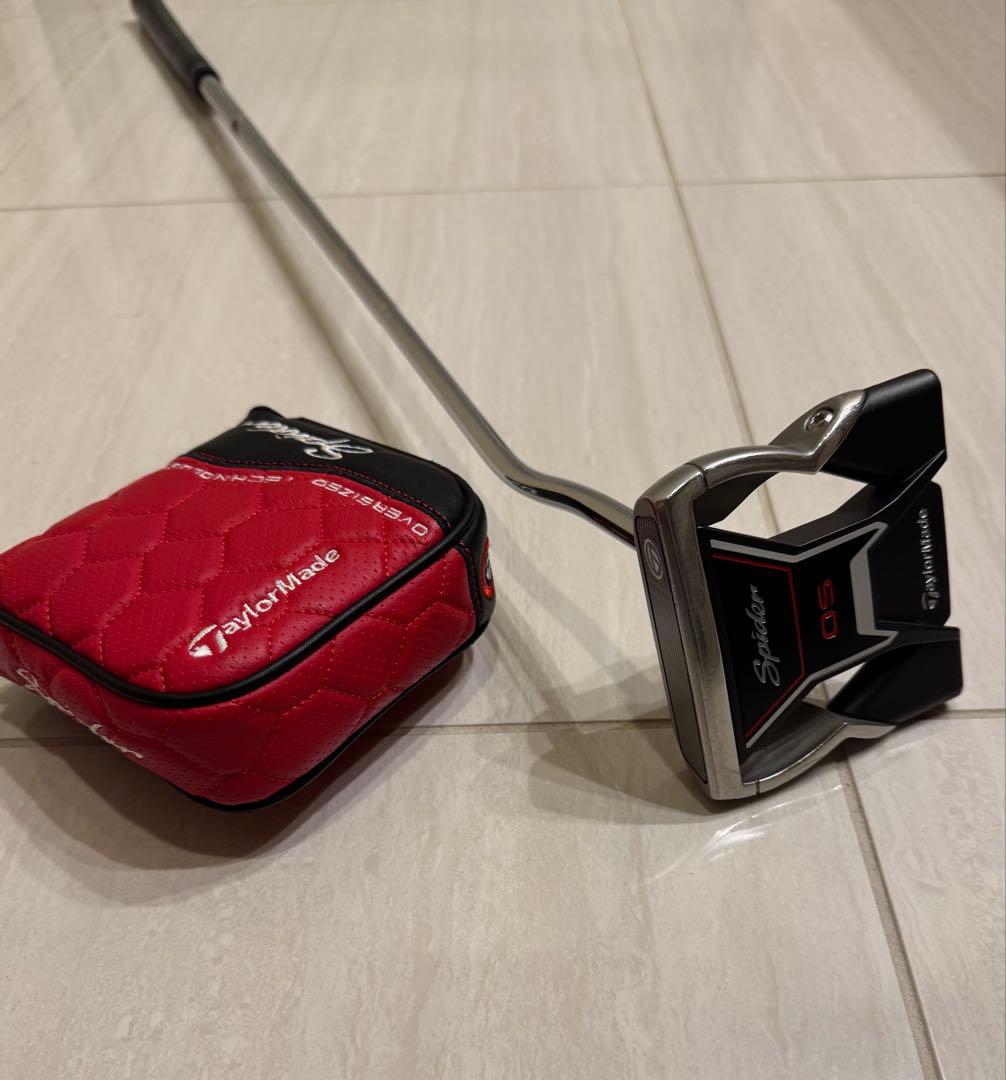 TaylorMade Spider OS パター ヘッドカバー付き 右手2016 Amazon.co.jp: TaylorMade OS スパイダーレッドブラックブレードパター