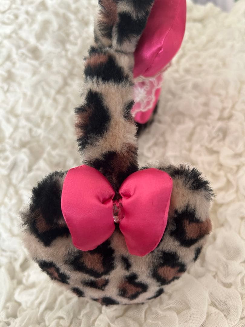 ディズニー ミニー ヒョウ柄 ピンクリボン イヤーマフ 耳当て