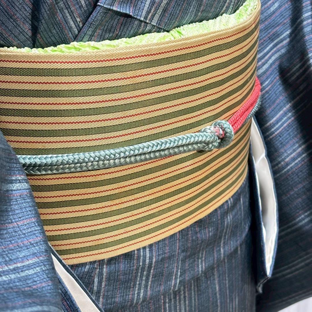 正絹 紬 十日町紬風 小紋 フルセット 着物専門店扱い まるやま フ9988