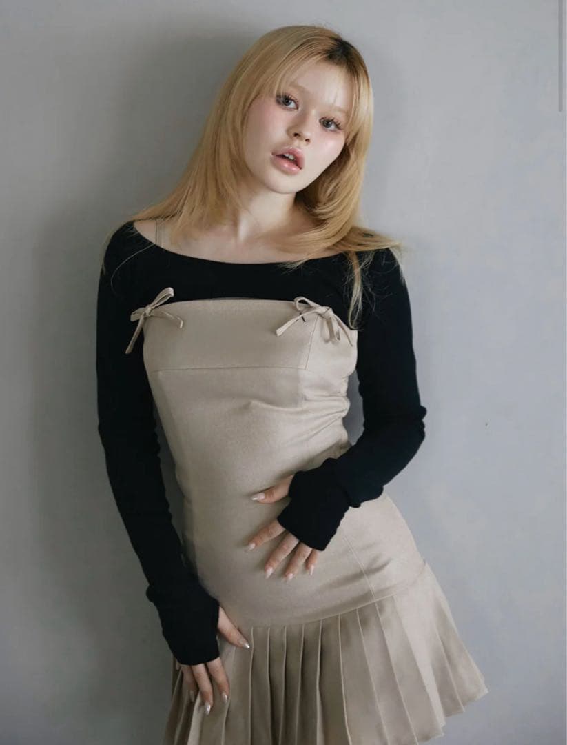 ANDMARY Karen knit set mini dress - メルカリ