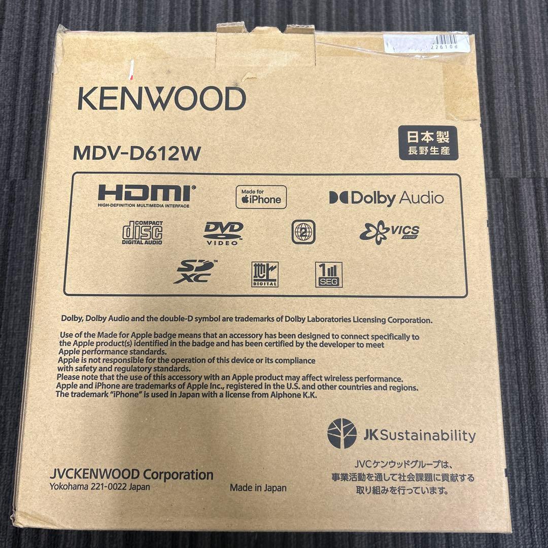 未使用品】KENWOOD2025年式MDV-D612W 最終値下げ - メルカリ