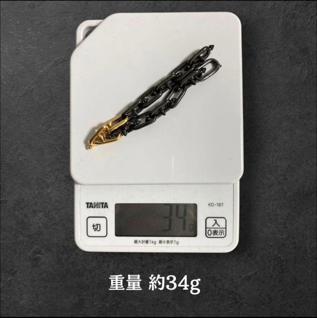 タイタンスパイク ブレスレット ゴールド ブラック 登坂広臣 21cm