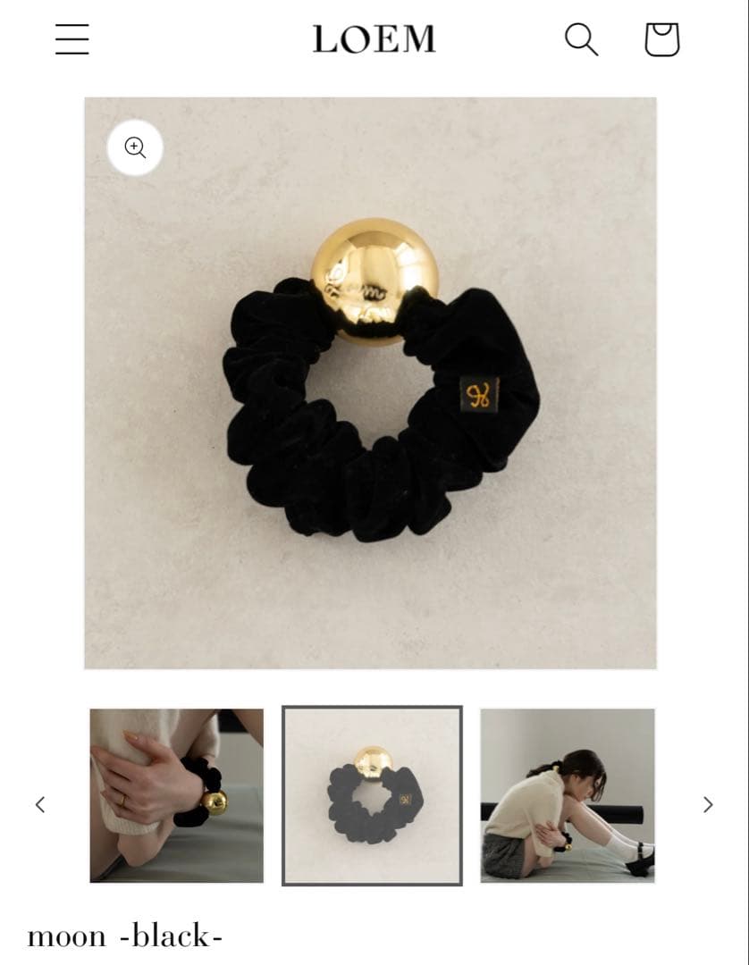 LOEM TOKYO ロエムトウキョウ ブラックmoon シュシュ - メルカリ