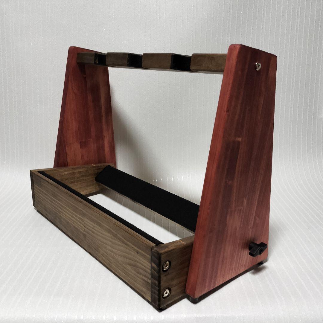 ♪沖縄三線スタンド 3本用 木製 ♪人気♪折りたたみ収納♪ - メルカリ