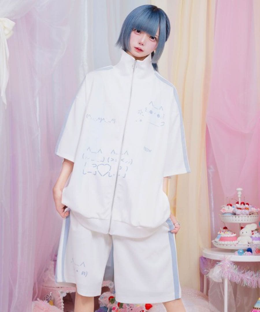 【話題】Hauls/ハウルズ 顔文字ジャージパンツせっとあっぷ Hauls（ハウルズ）の「顔文字ジャージパンツせっとあっぷ（ジャージ