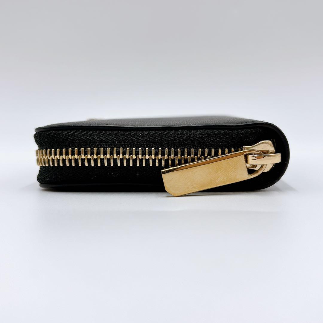 極美品 ＊ BALLY バリー レザー ラウンドジップ ミニ財布 ブラック