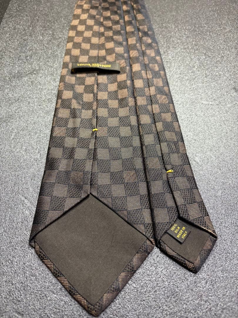 《美品》 LOUIS VUITTON ネクタイLV ダミエグラフィット ブラウン