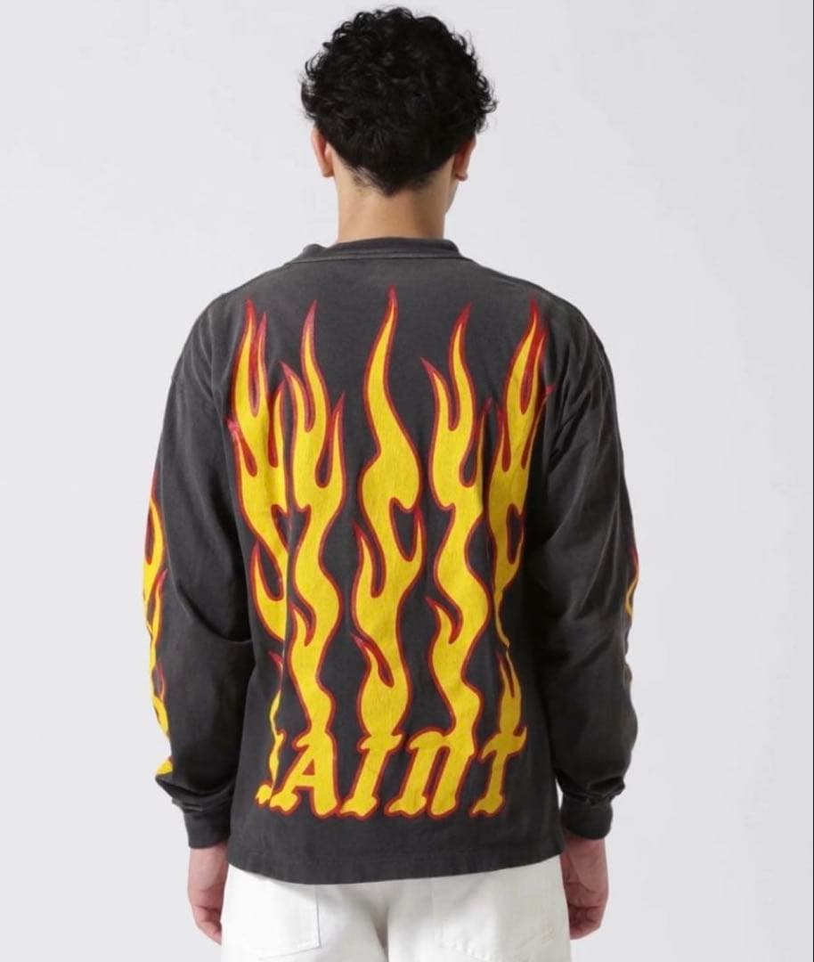 極美品】SAINT MICHAEL SOUL ON FIREロングTシャツ L - メルカリ