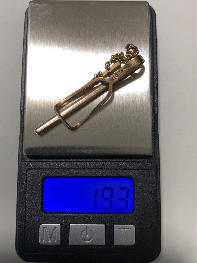 r*i様 K10刻印有り！チェーン付きネクタイピン 1.93g 格安300円スタ