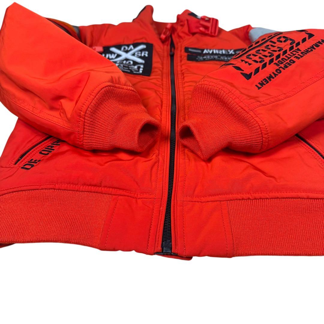 美品✨ AVIREX MA-1 フライトジャケット HALO オレンジ Sサイズ - メルカリ
