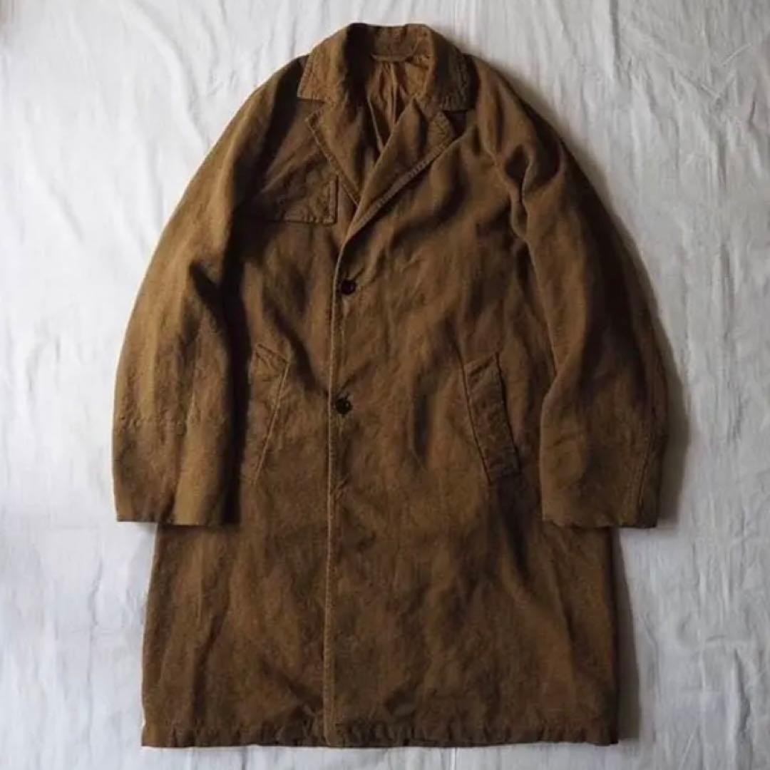 新品級 confect Heavy Linen Ulster Coat カーキ - メルカリ